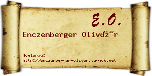 Enczenberger Olivér névjegykártya